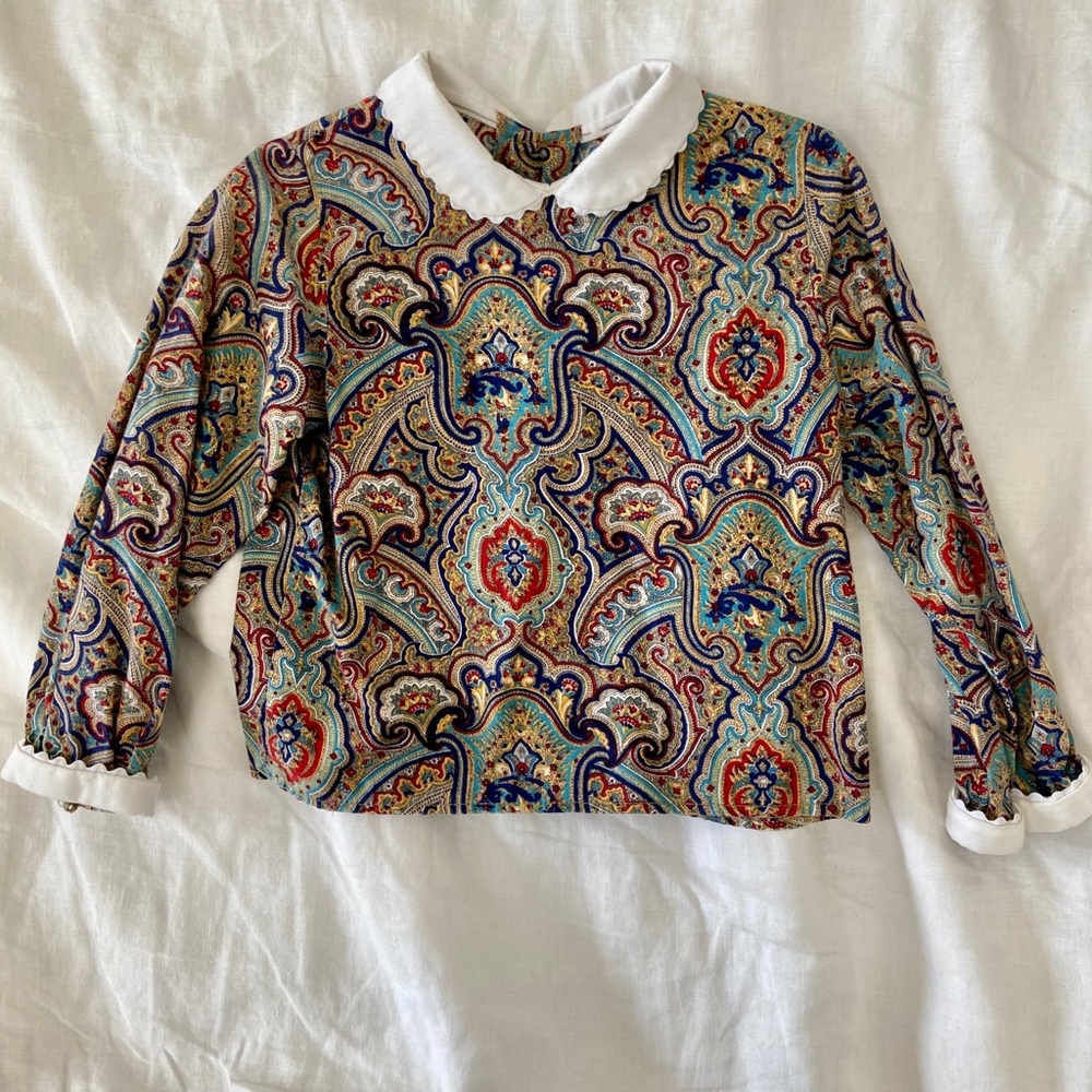 Vintage Peter Pan Collar girls blouse